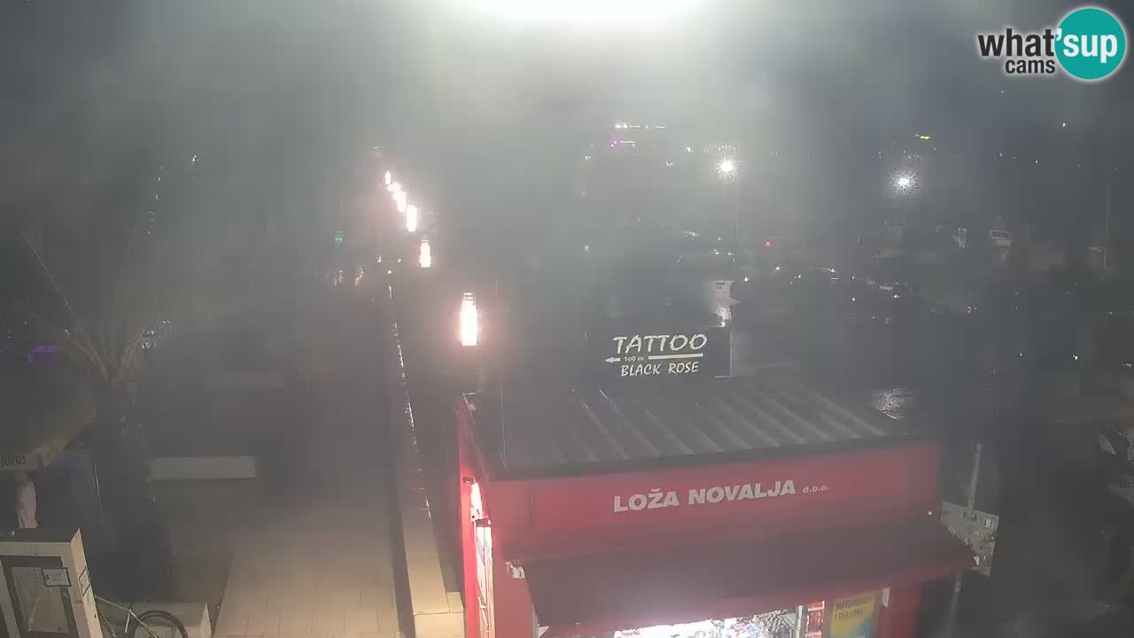 Camera en diecto Novalja – Obala Petra Krešimira IV