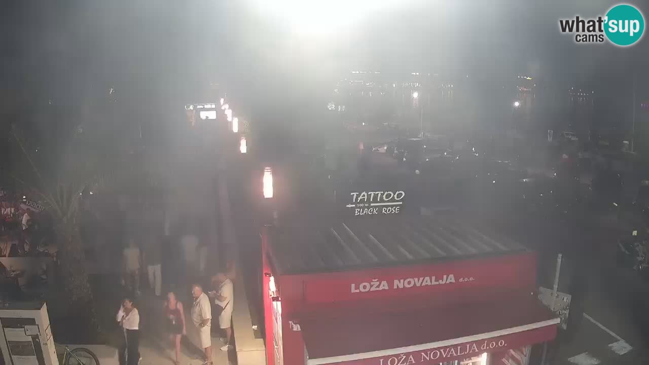 Spletna kamera Novalja – Obala Petra Krešimira IV