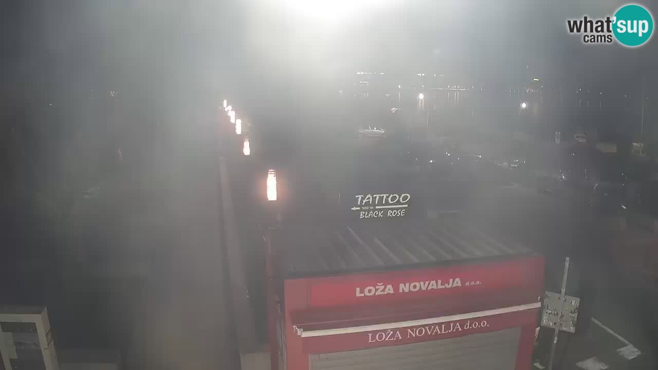 Spletna kamera Novalja – Obala Petra Krešimira IV