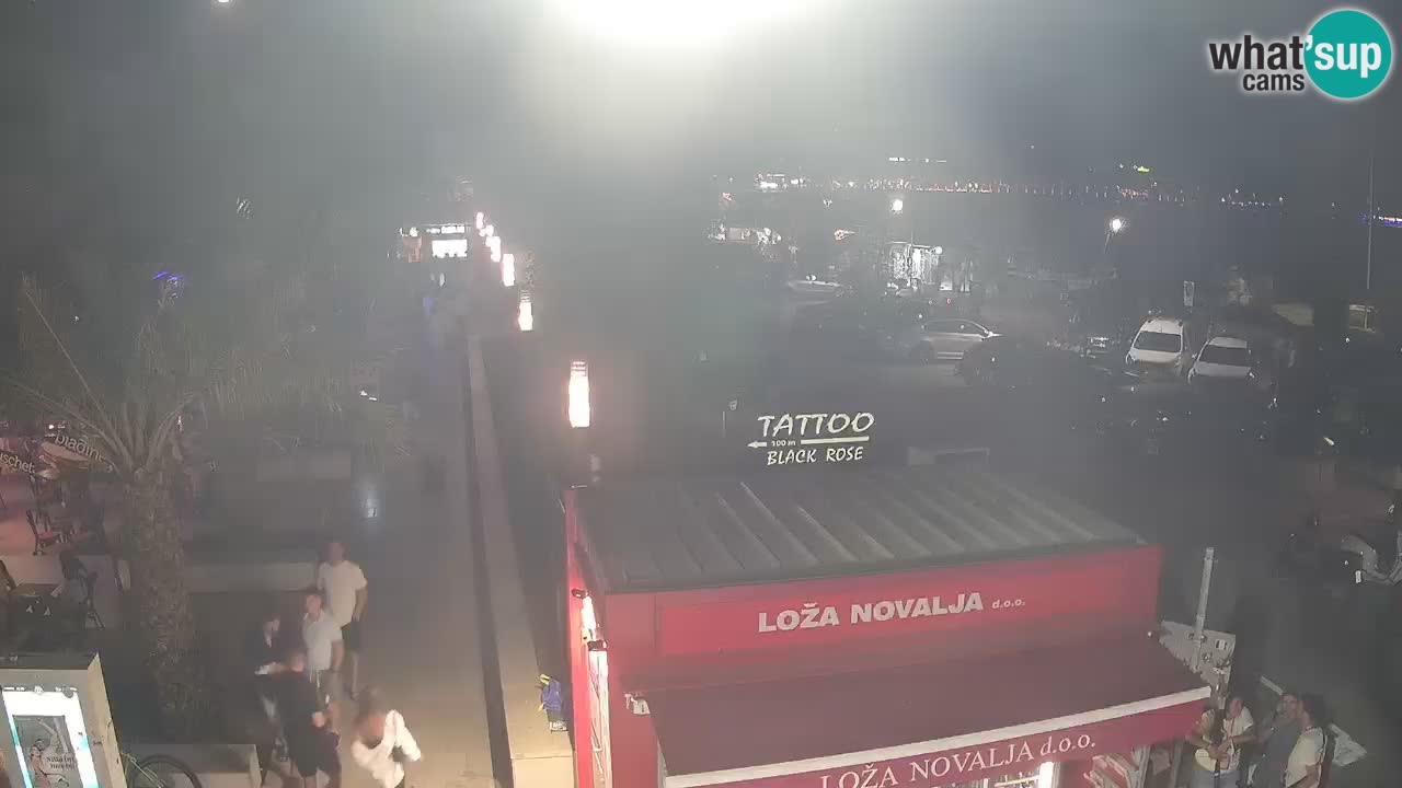 Spletna kamera Novalja – Obala Petra Krešimira IV