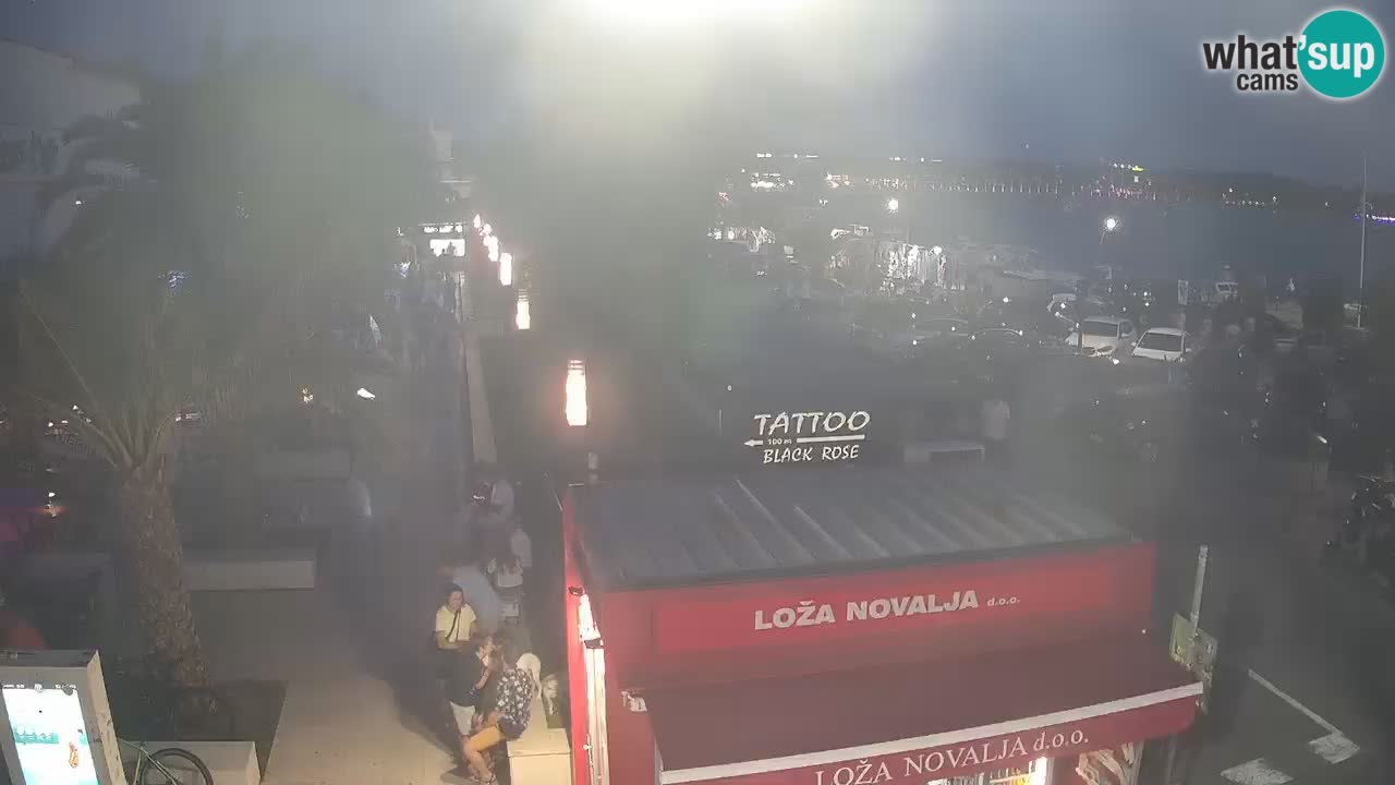 Spletna kamera Novalja – Obala Petra Krešimira IV