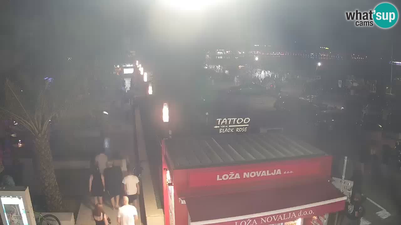 Spletna kamera Novalja – Obala Petra Krešimira IV