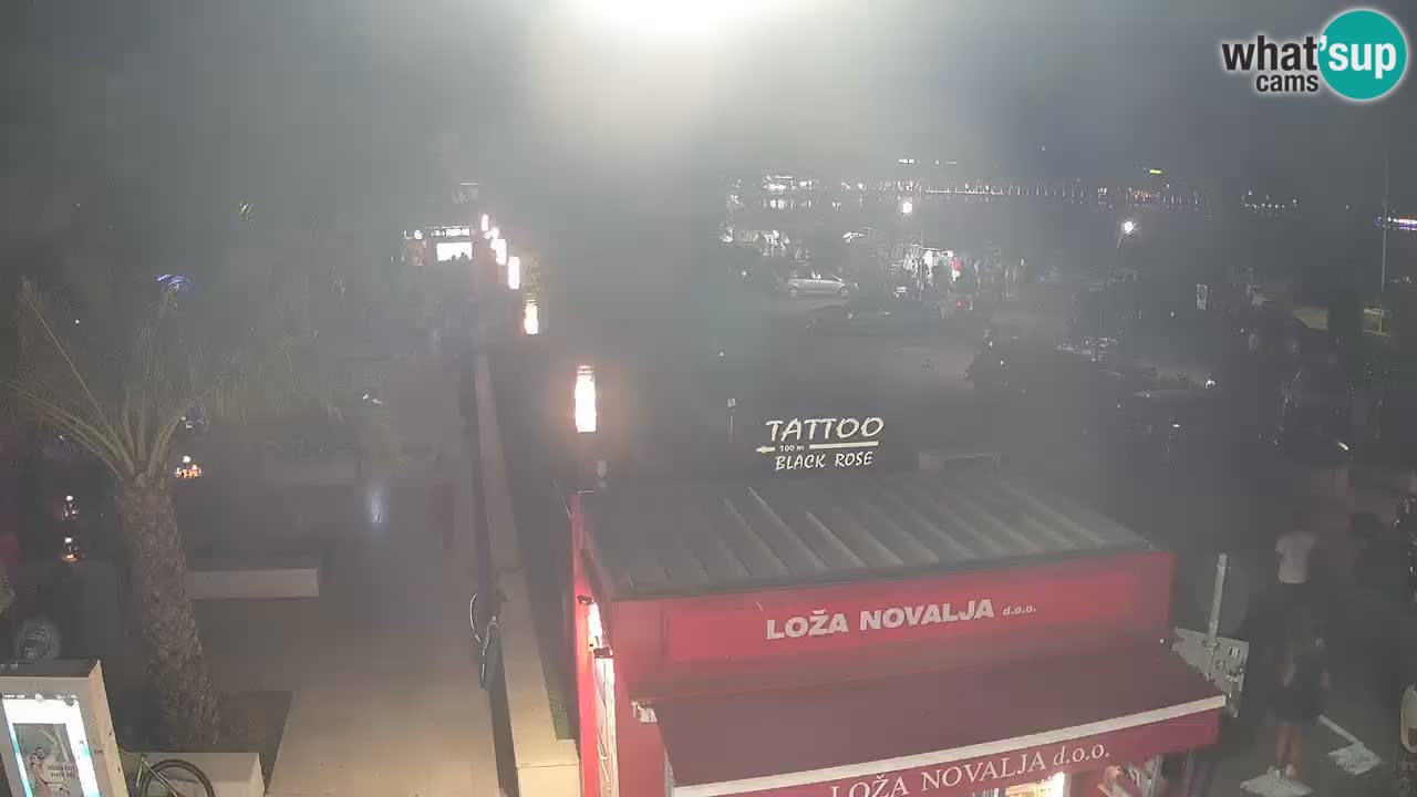 Spletna kamera Novalja – Obala Petra Krešimira IV
