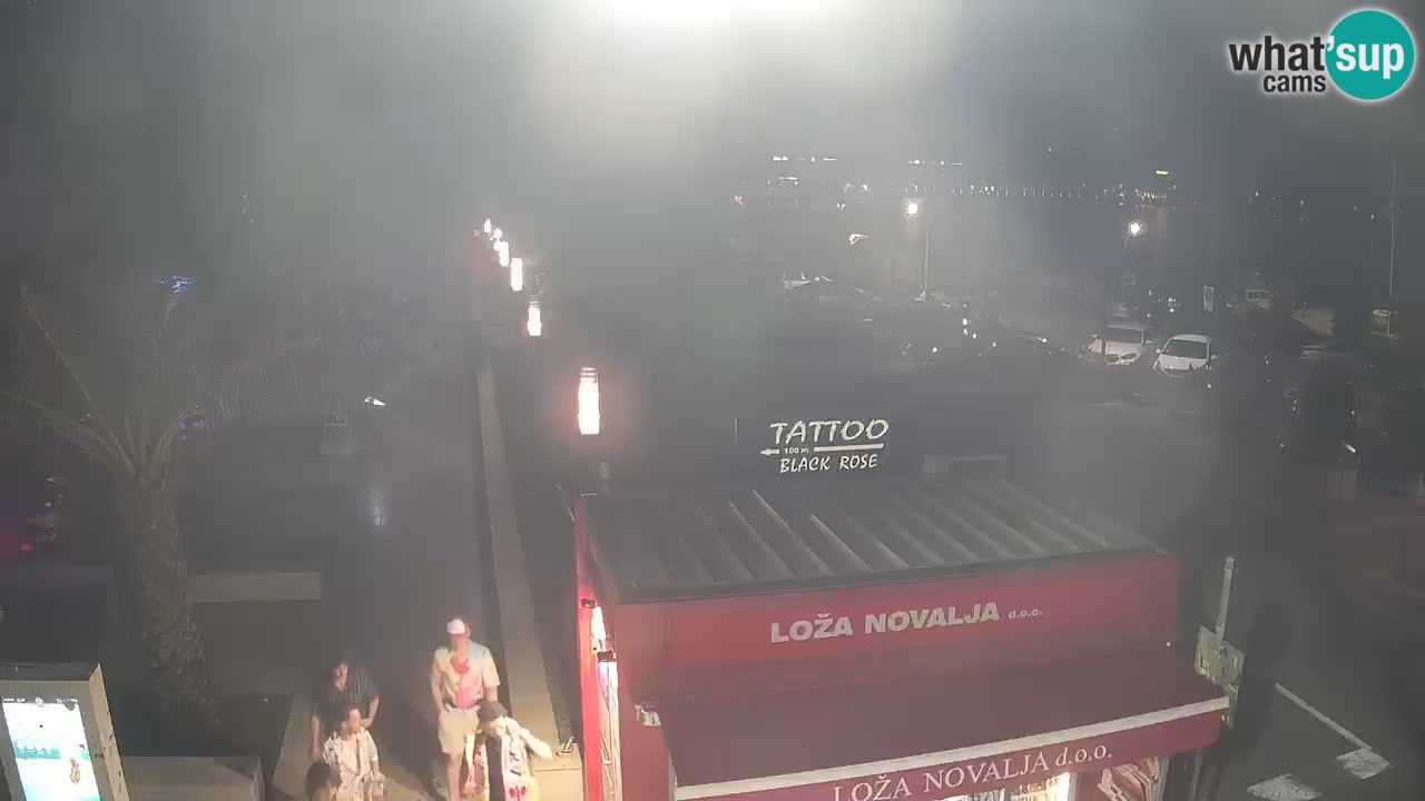 Spletna kamera Novalja – Obala Petra Krešimira IV