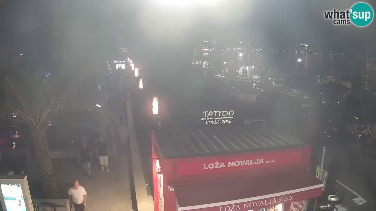 Spletna kamera Novalja – Obala Petra Krešimira IV