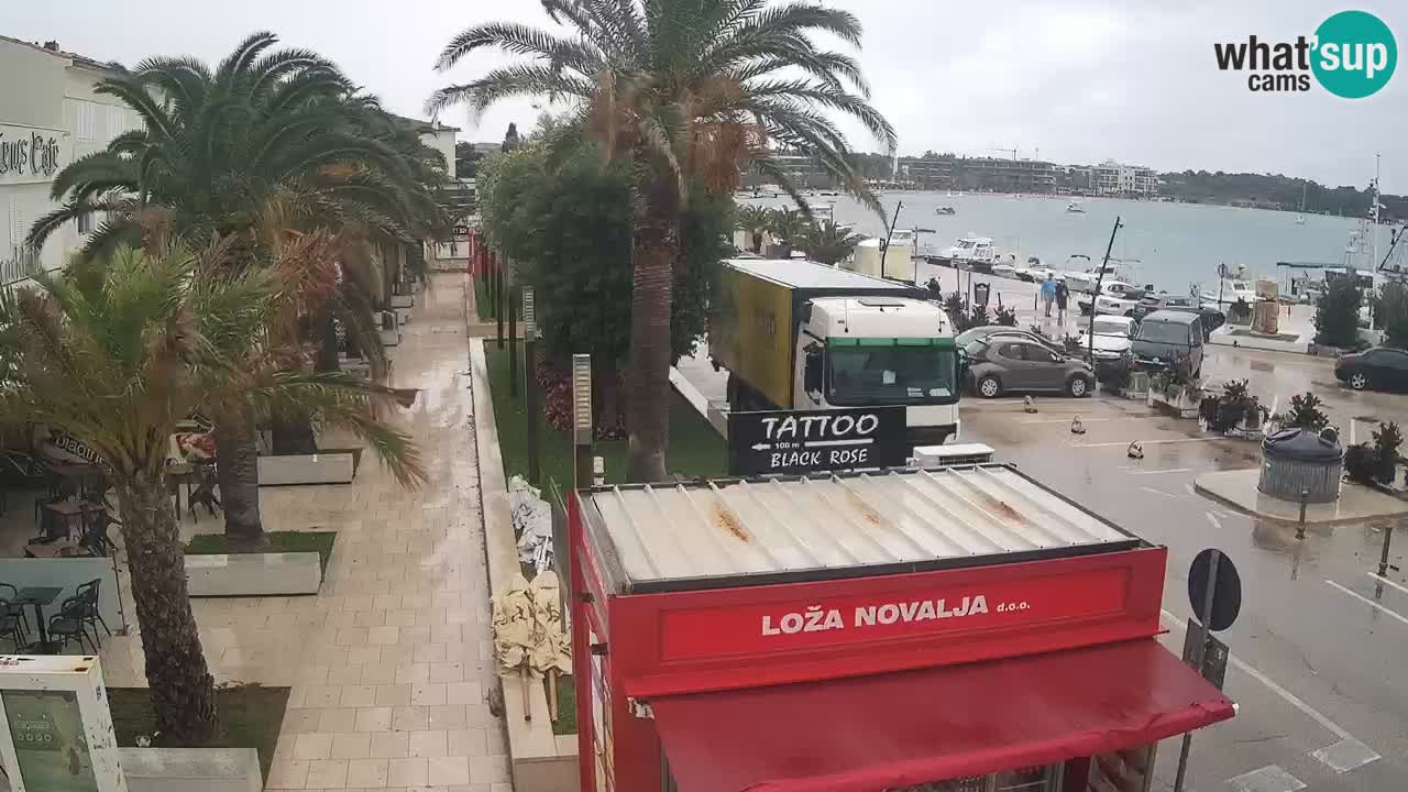 Spletna kamera Novalja – Obala Petra Krešimira IV