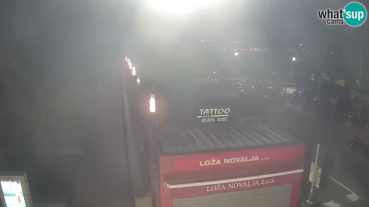 Spletna kamera Novalja – Obala Petra Krešimira IV