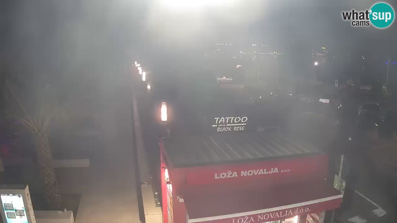 Spletna kamera Novalja – Obala Petra Krešimira IV