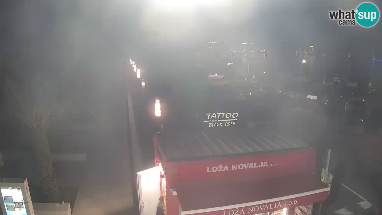 Spletna kamera Novalja – Obala Petra Krešimira IV