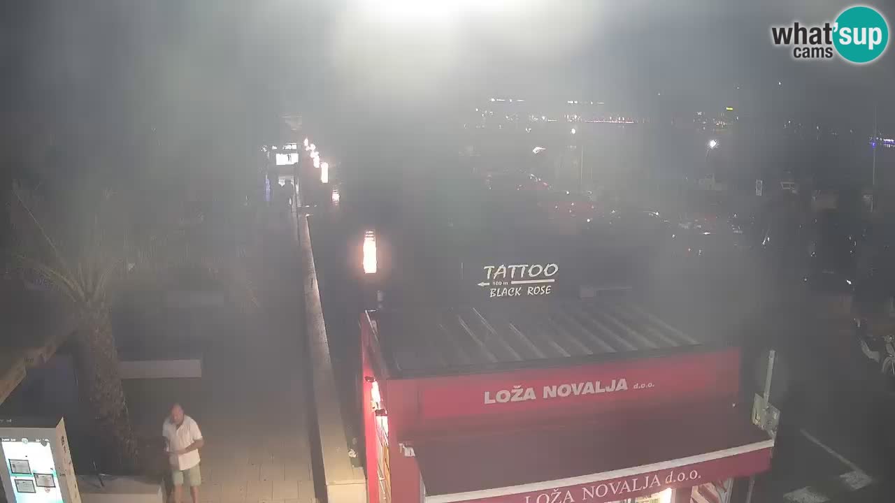 Spletna kamera Novalja – Obala Petra Krešimira IV