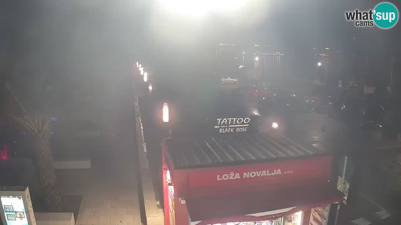 Spletna kamera Novalja – Obala Petra Krešimira IV