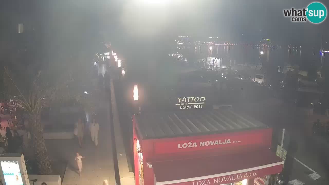Spletna kamera Novalja – Obala Petra Krešimira IV