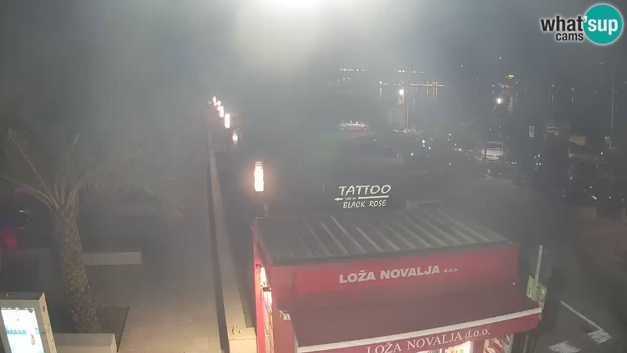 Web kamera Novalja – Obala Petra Krešimira IV