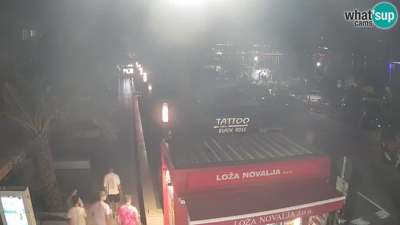 Spletna kamera Novalja – Obala Petra Krešimira IV