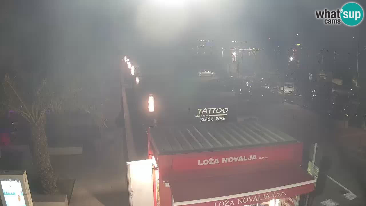 Spletna kamera Novalja – Obala Petra Krešimira IV