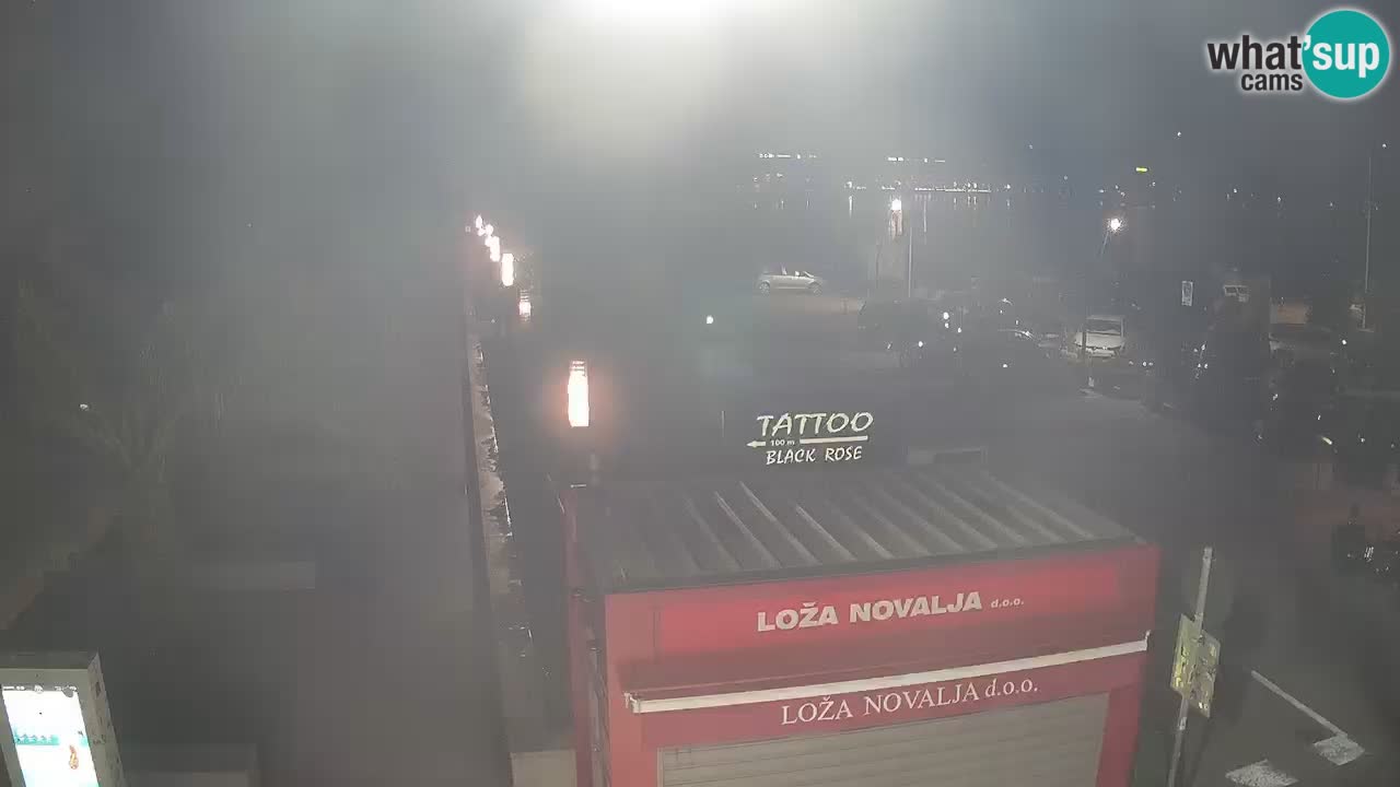 Spletna kamera Novalja – Obala Petra Krešimira IV