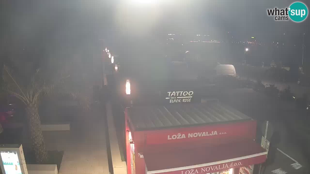 Spletna kamera Novalja – Obala Petra Krešimira IV