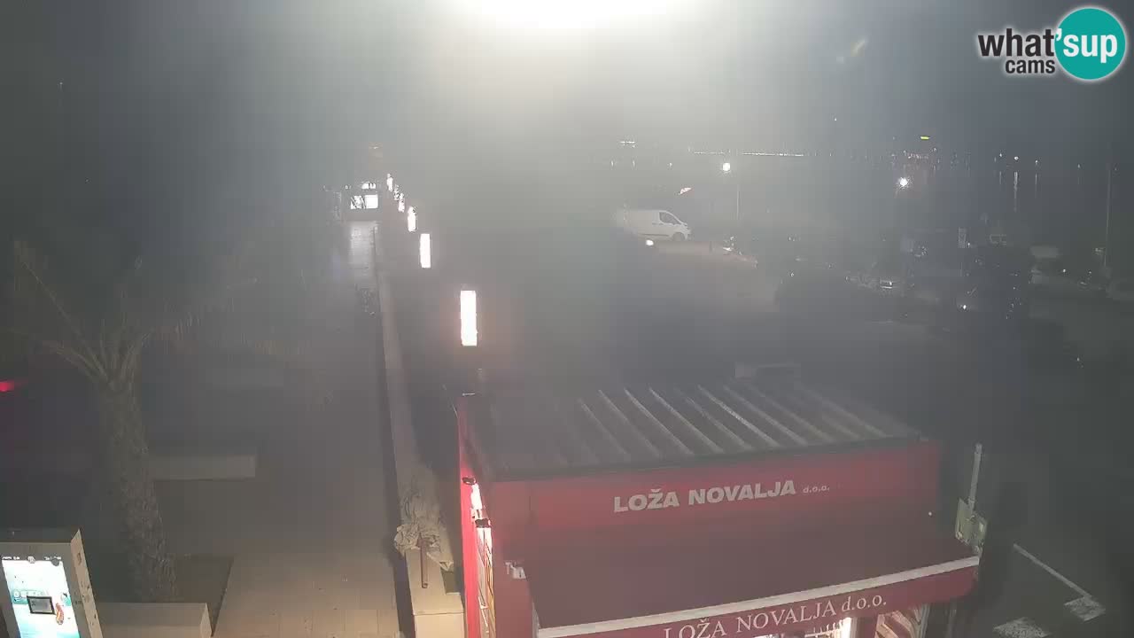 Spletna kamera Novalja – Obala Petra Krešimira IV