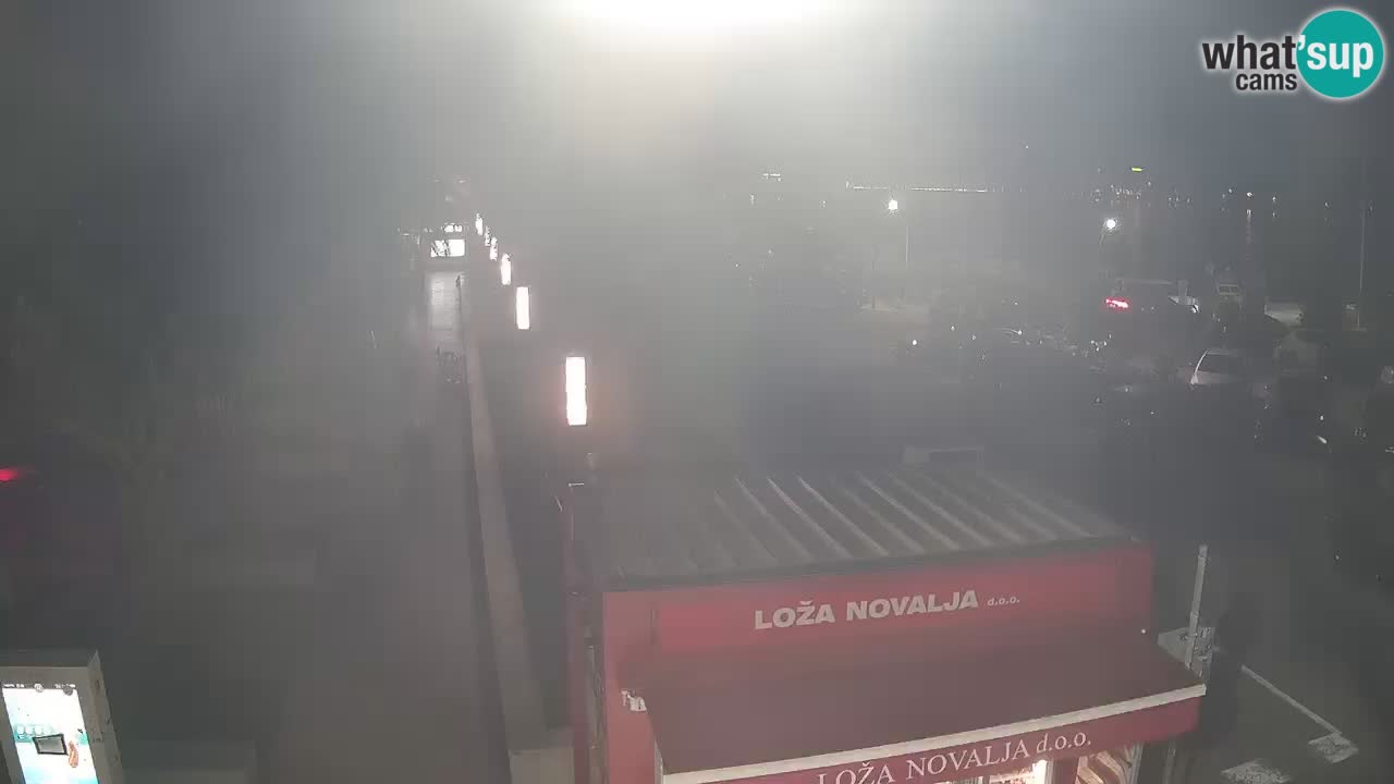 Spletna kamera Novalja – Obala Petra Krešimira IV