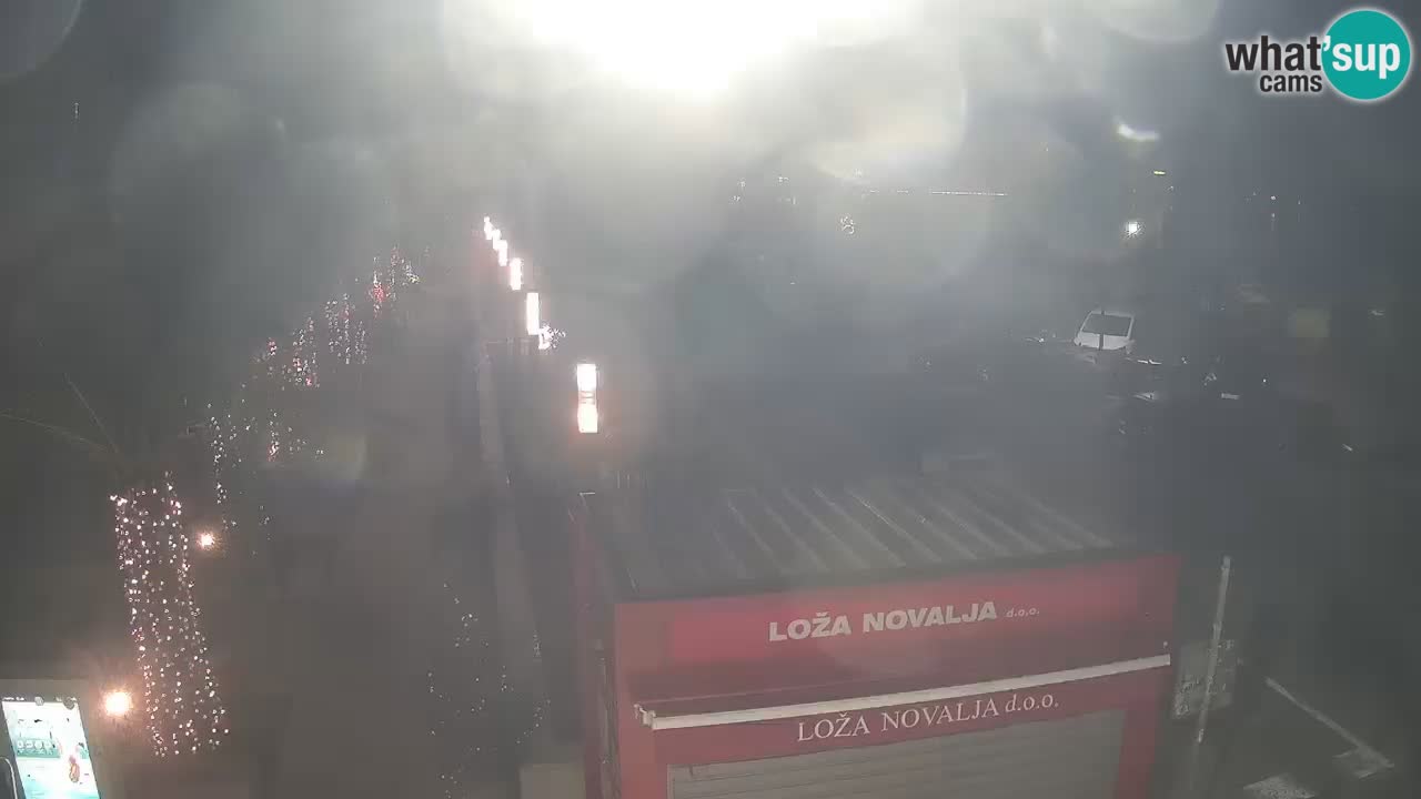 Spletna kamera Novalja – Obala Petra Krešimira IV