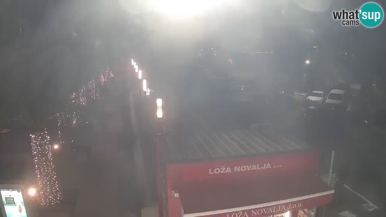 Spletna kamera Novalja – Obala Petra Krešimira IV