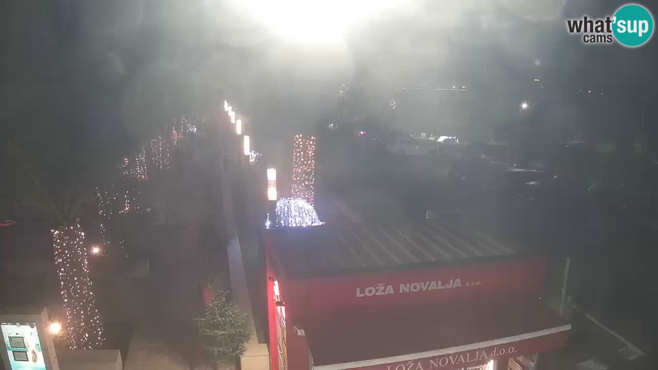 Spletna kamera Novalja – Obala Petra Krešimira IV