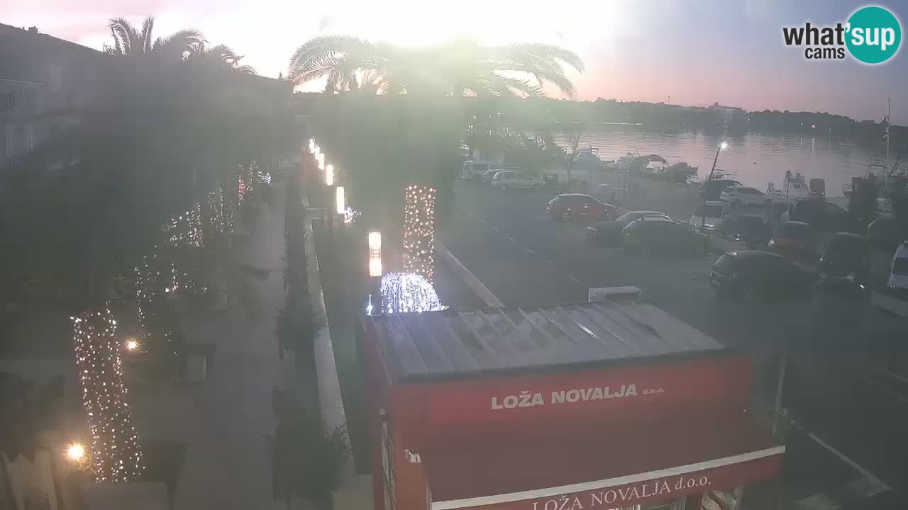 Spletna kamera Novalja – Obala Petra Krešimira IV