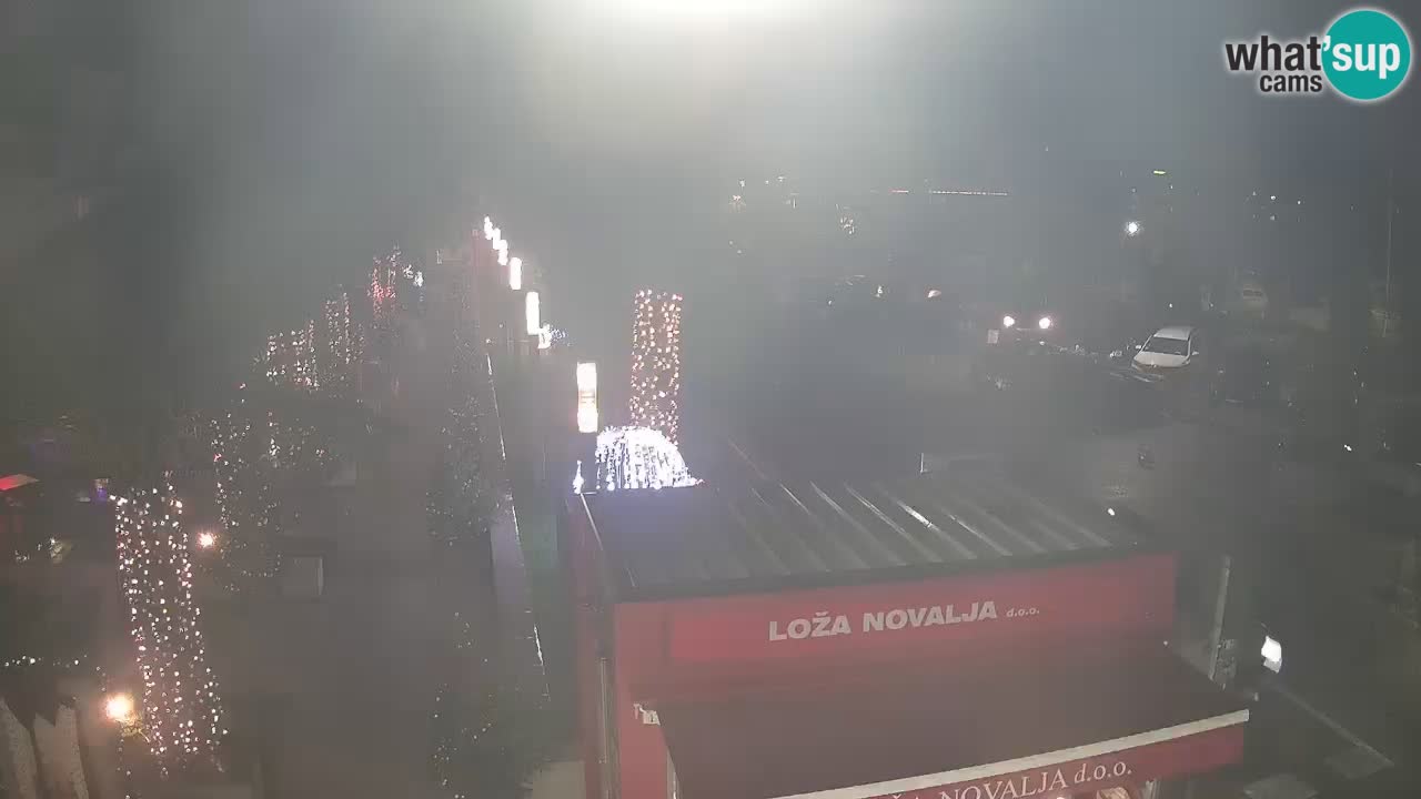 Spletna kamera Novalja – Obala Petra Krešimira IV