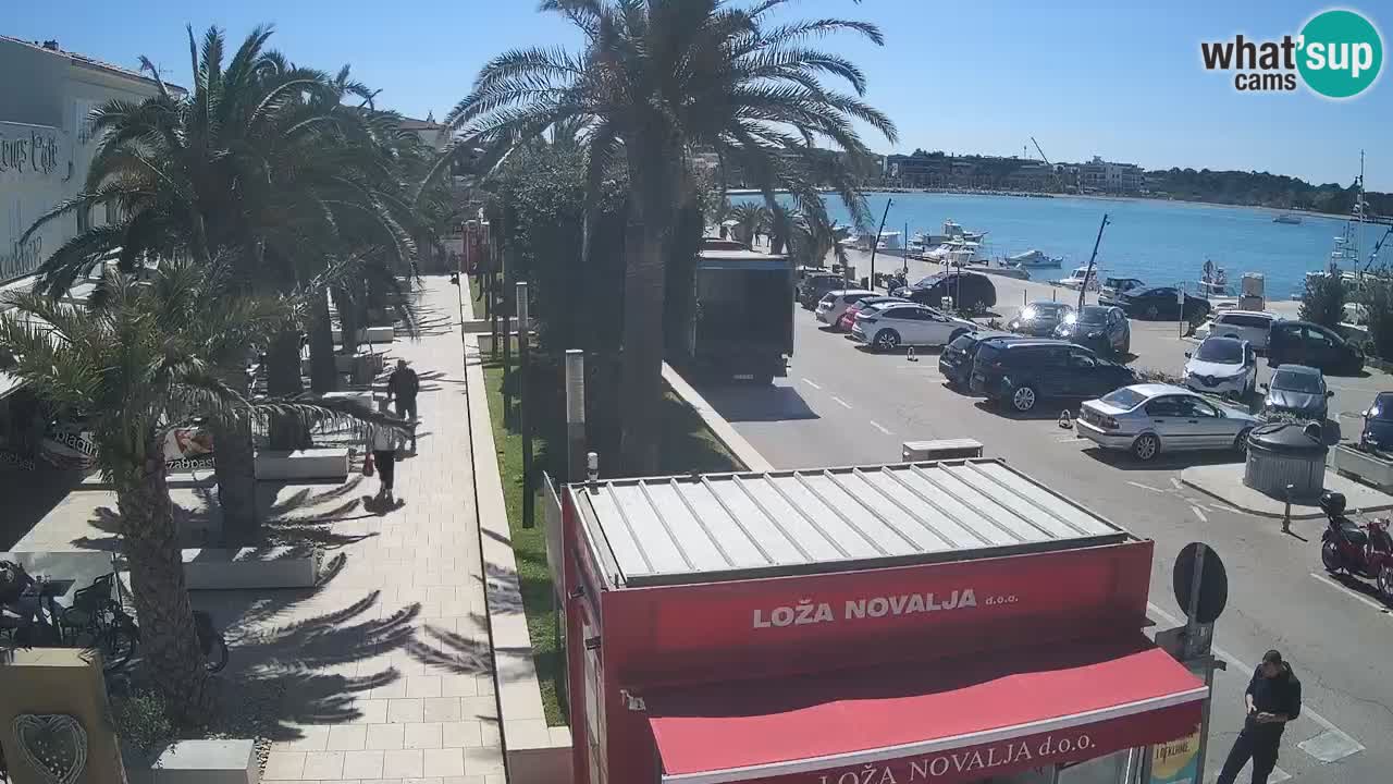 Spletna kamera Novalja – Obala Petra Krešimira IV