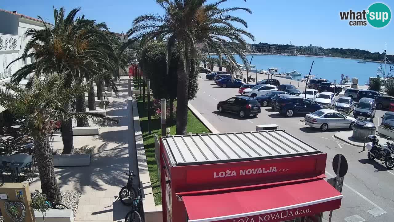 Spletna kamera Novalja – Obala Petra Krešimira IV