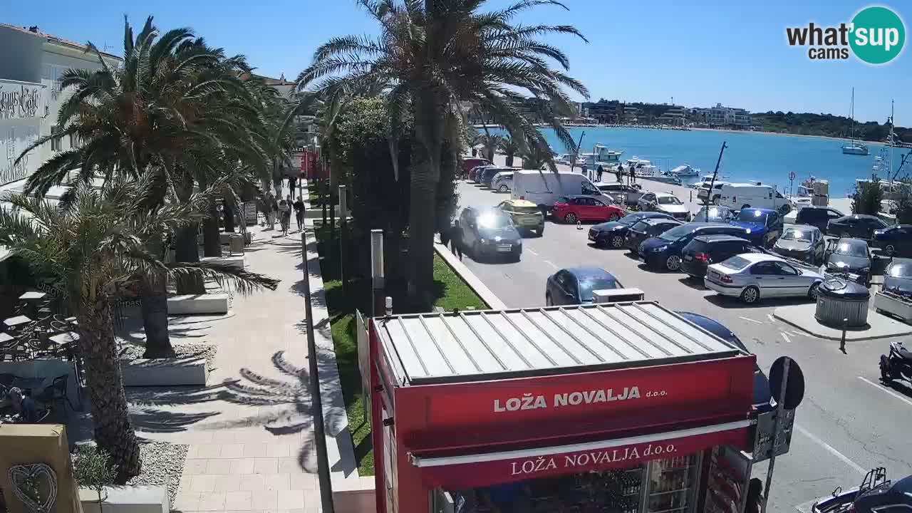 Spletna kamera Novalja – Obala Petra Krešimira IV