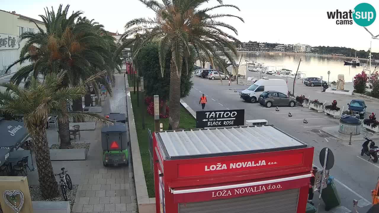 Spletna kamera Novalja – Obala Petra Krešimira IV