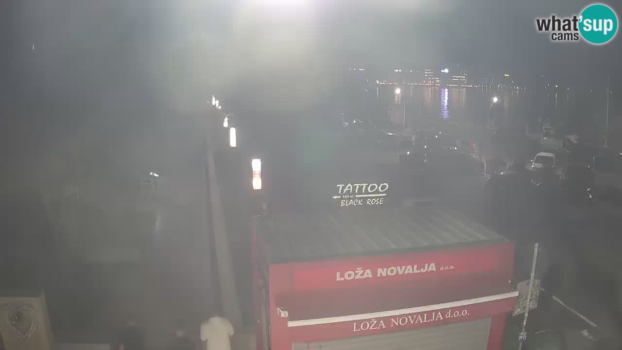 Spletna kamera Novalja – Obala Petra Krešimira IV