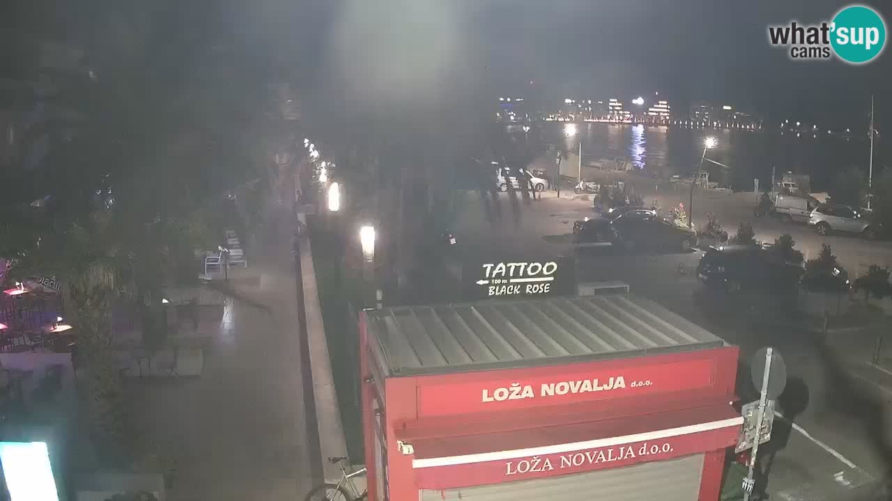 Web kamera Novalja – Obala Petra Krešimira IV