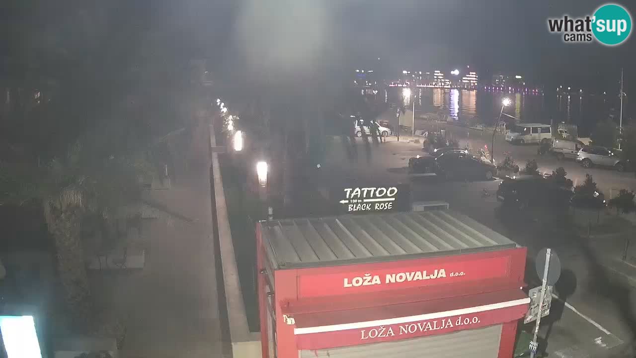 Web kamera Novalja – Obala Petra Krešimira IV