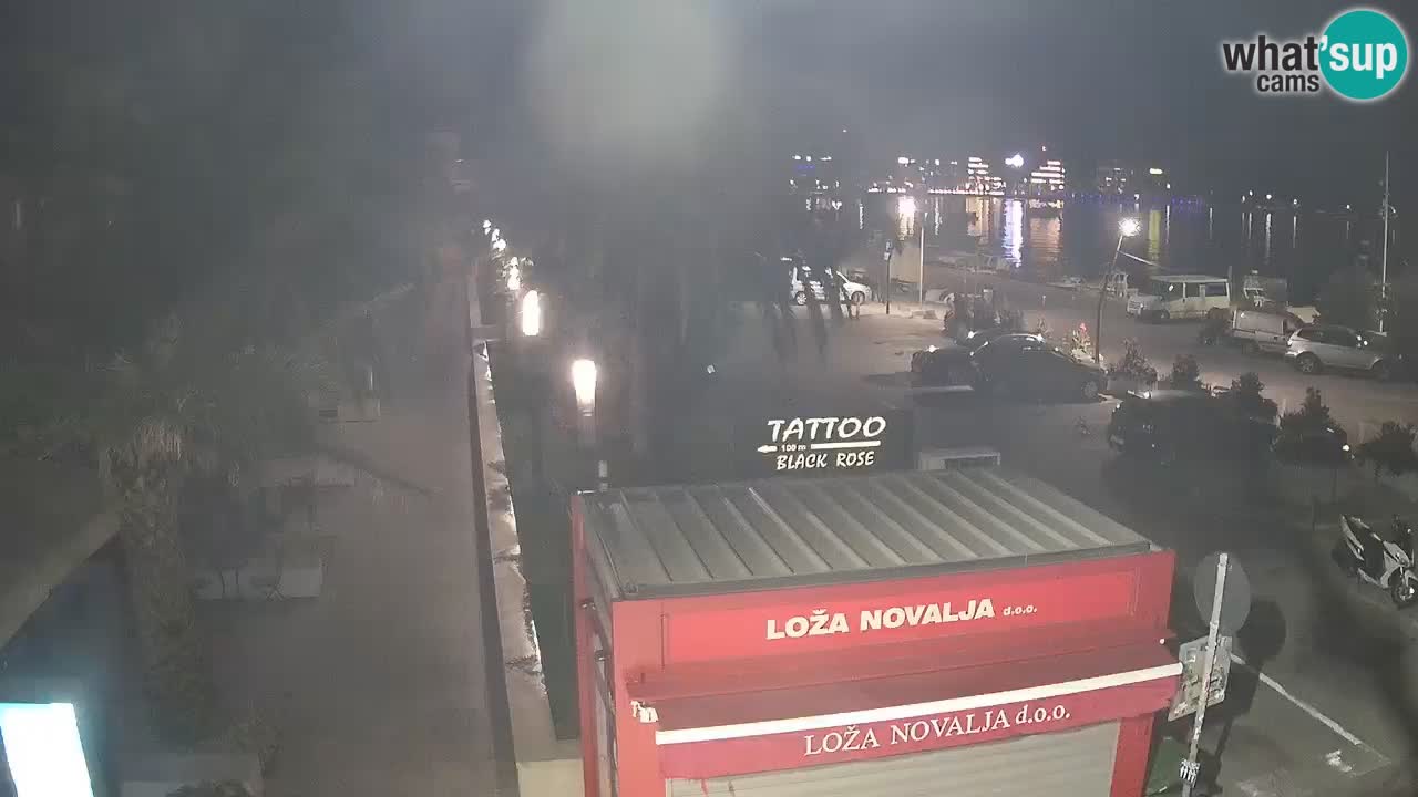 Web kamera Novalja – Obala Petra Krešimira IV