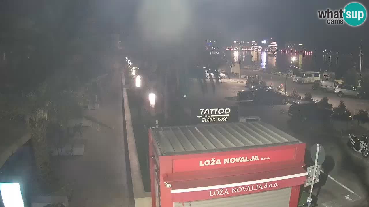 Web kamera Novalja – Obala Petra Krešimira IV
