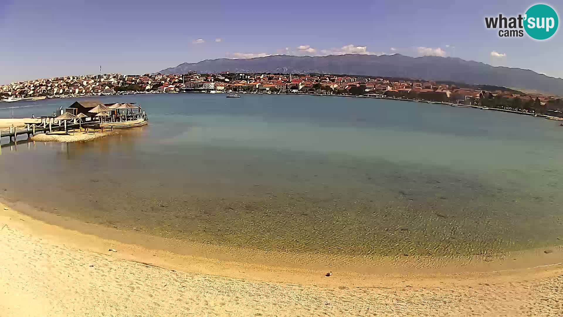 Novalja livecam – plage de la ville