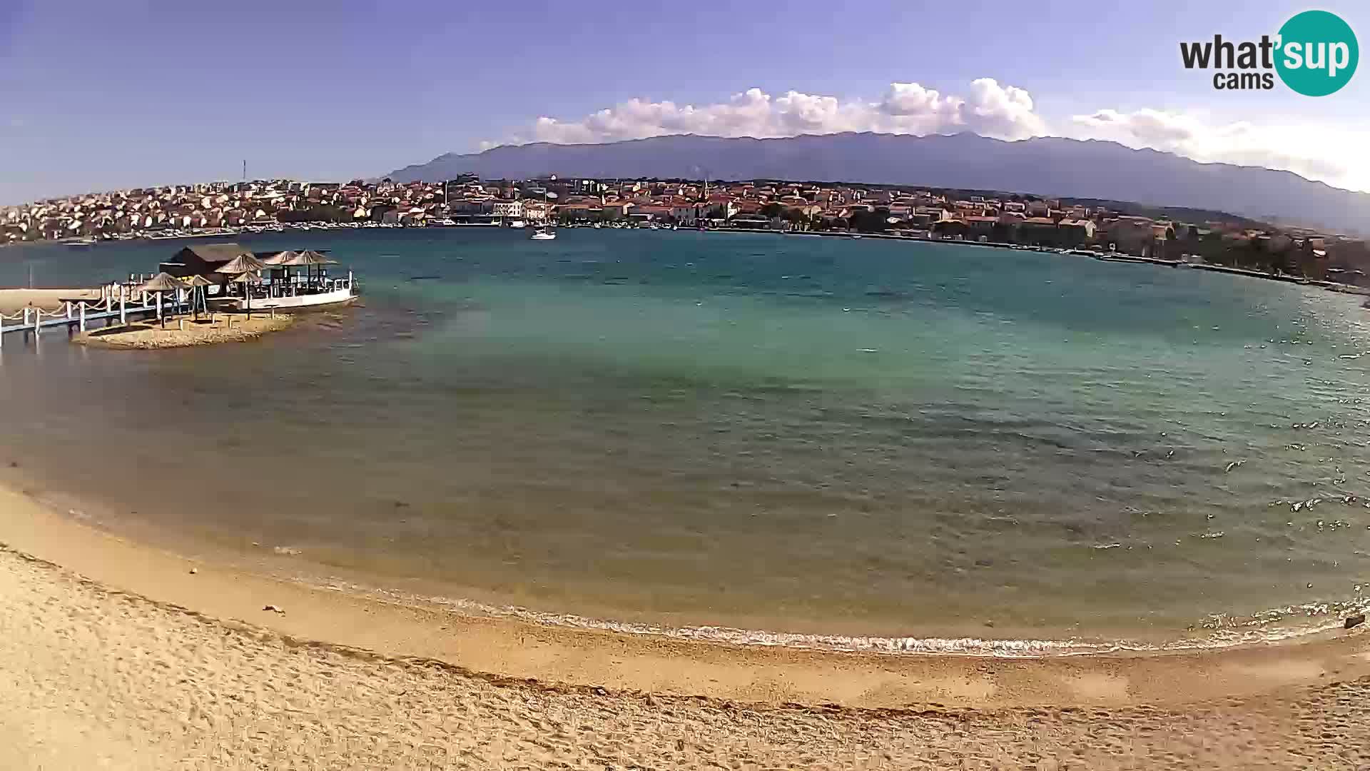 Novalja en vivo – playa de la ciudad