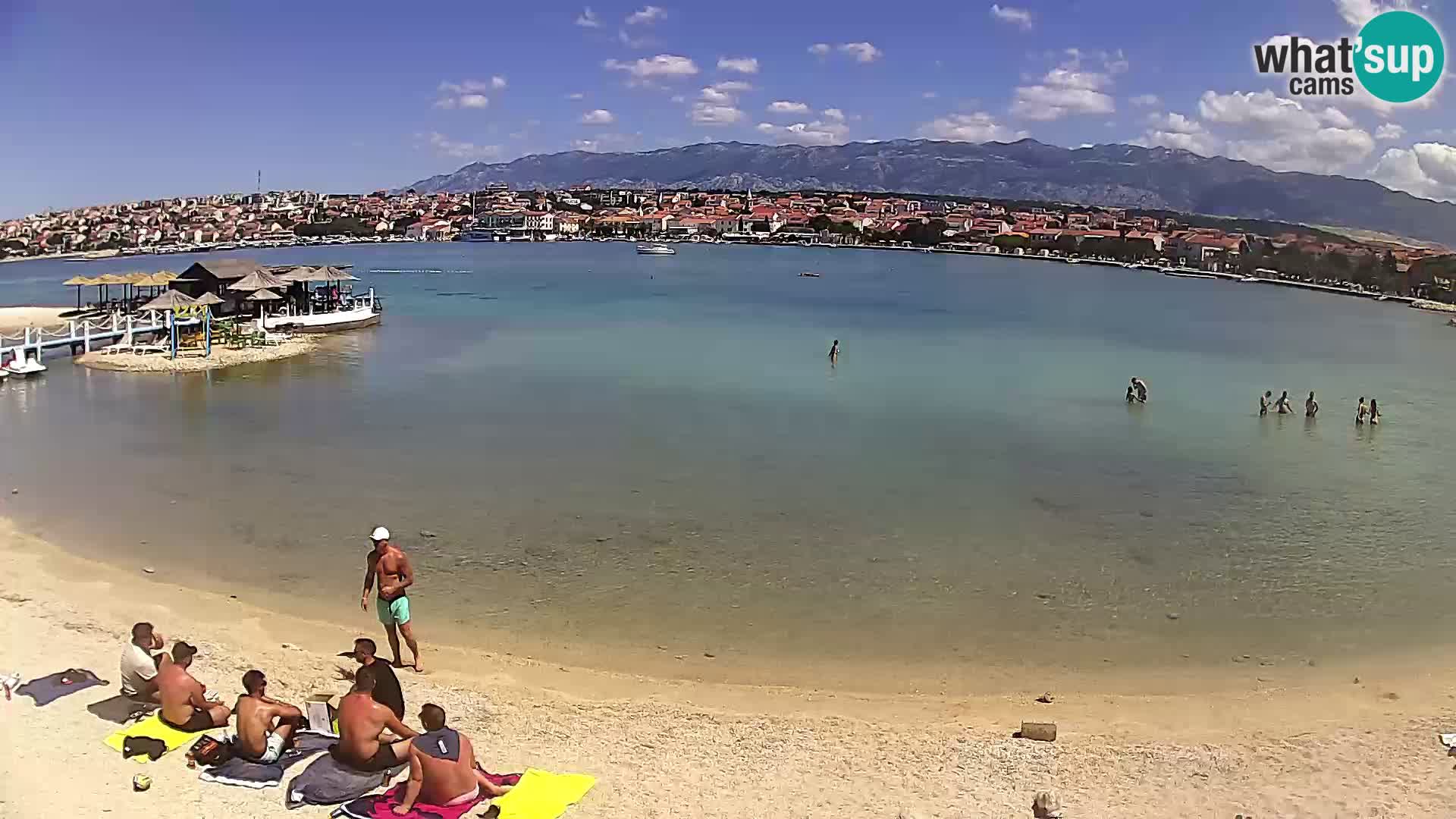 Novalja livecam – plage de la ville