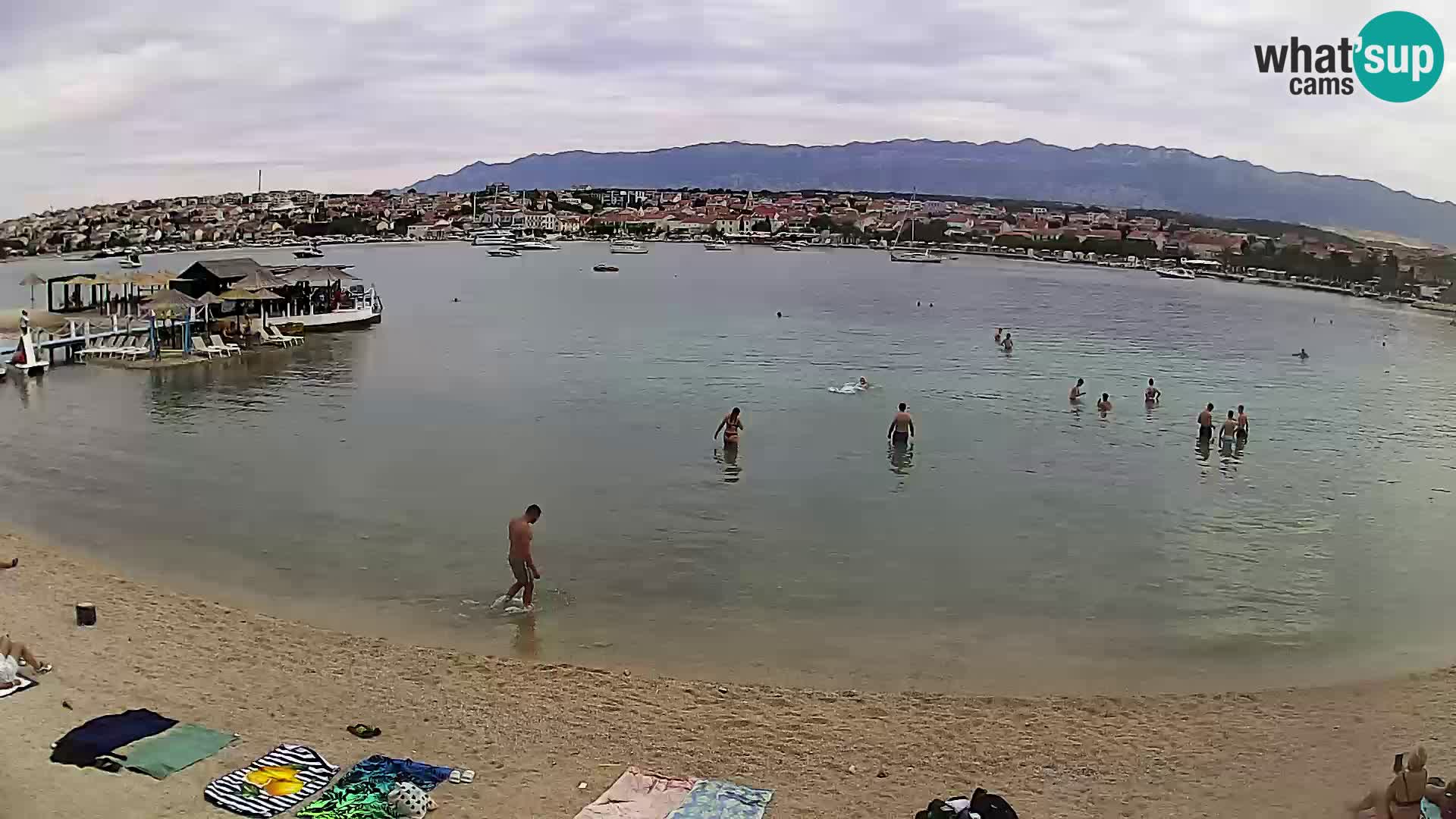 Novalja livecam – plage de la ville