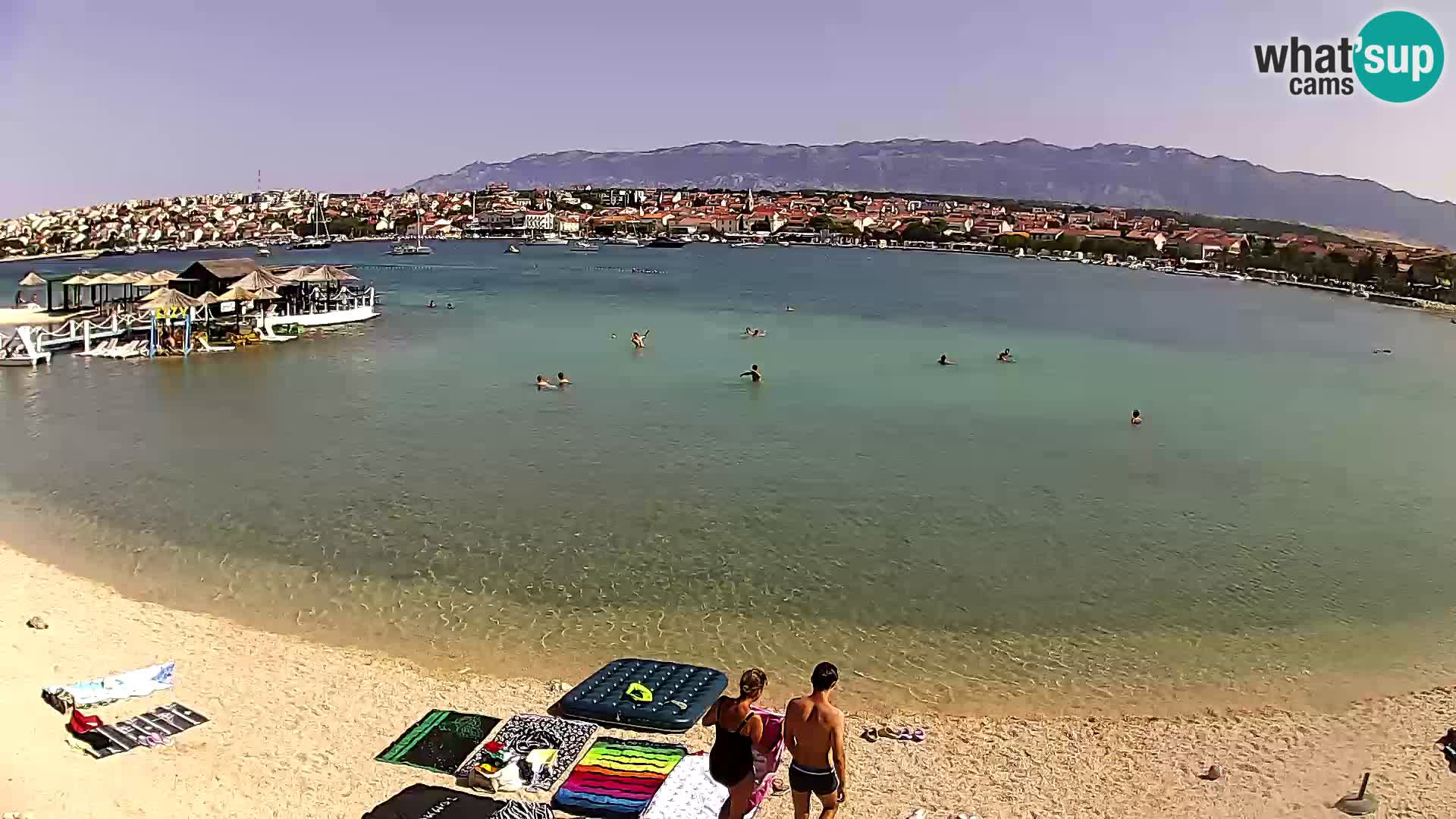 Novalja livecam – plage de la ville
