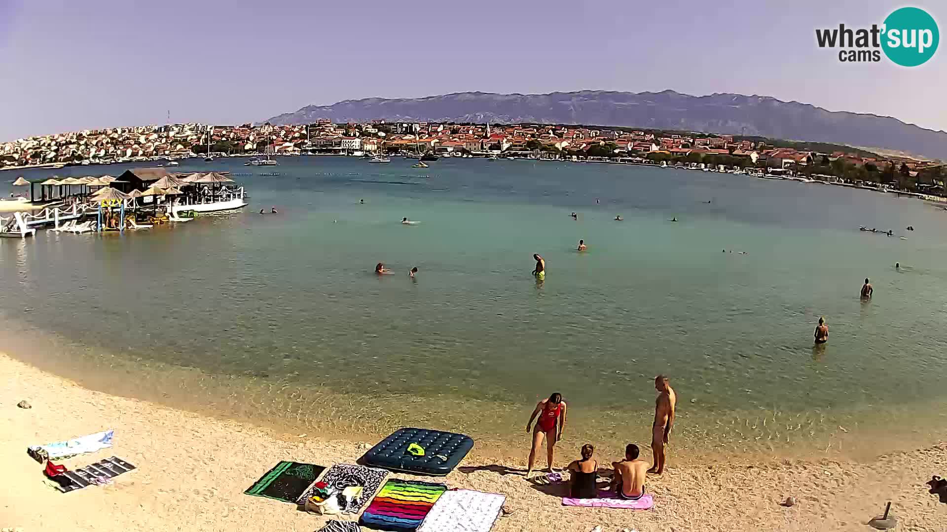 Novalja en vivo – playa de la ciudad