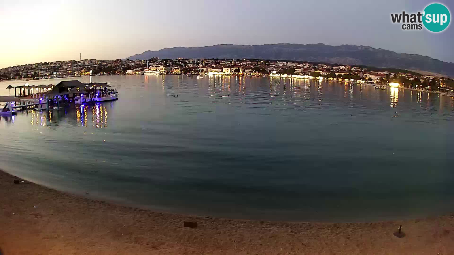 Novalja livecam – plage de la ville