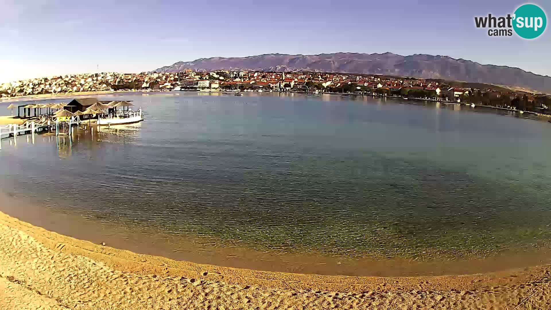 Novalja livecam – plage de la ville