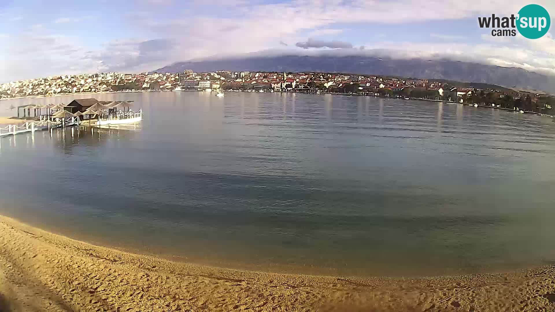 Novalja livecam – plage de la ville