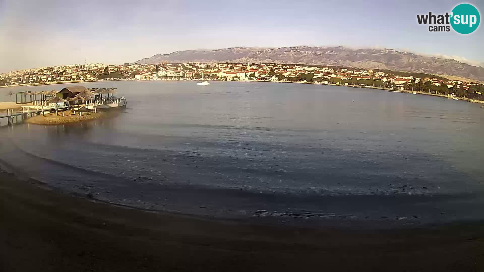 Novalja livecam – plage de la ville