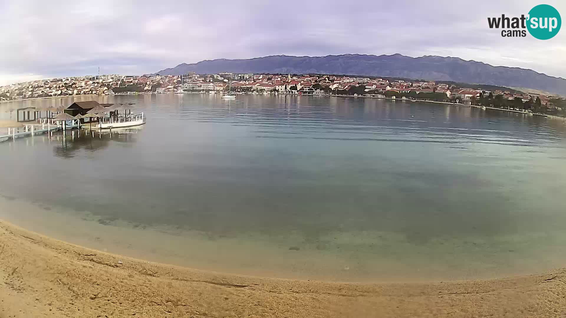 Novalja livecam – plage de la ville