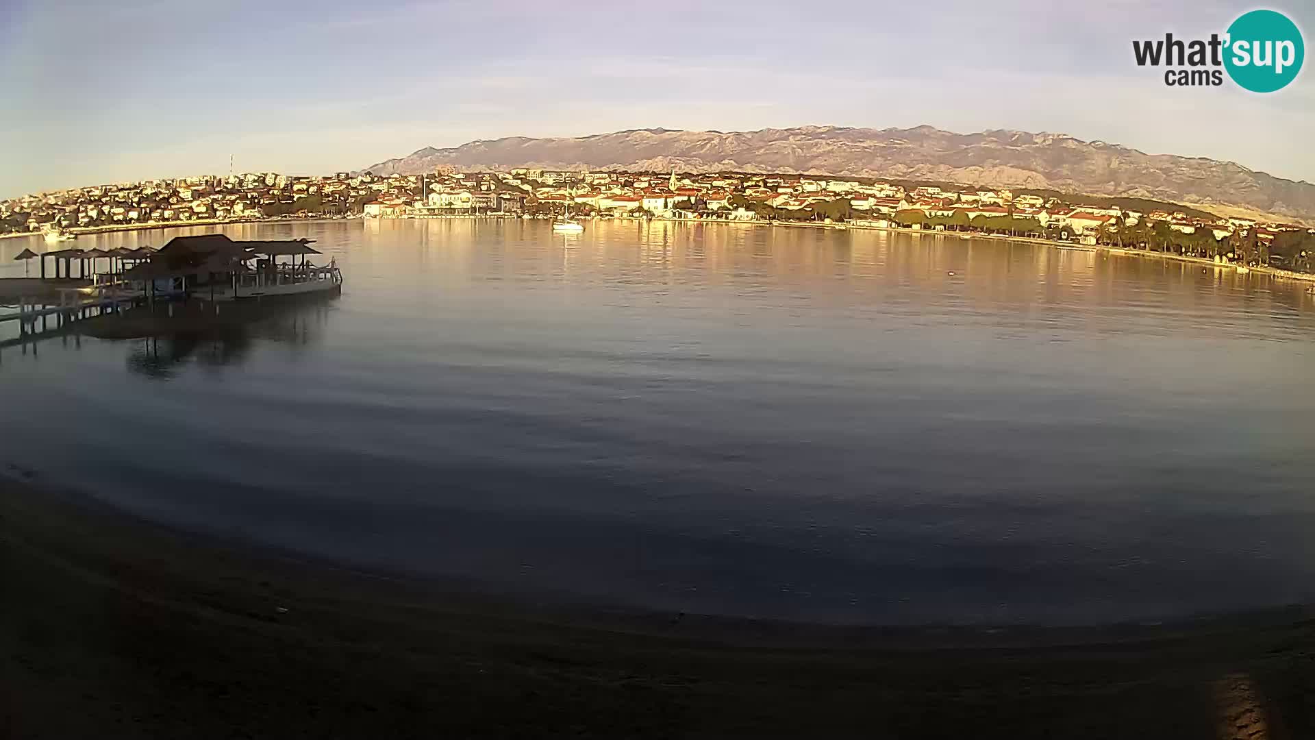 Novalja livecam – plage de la ville