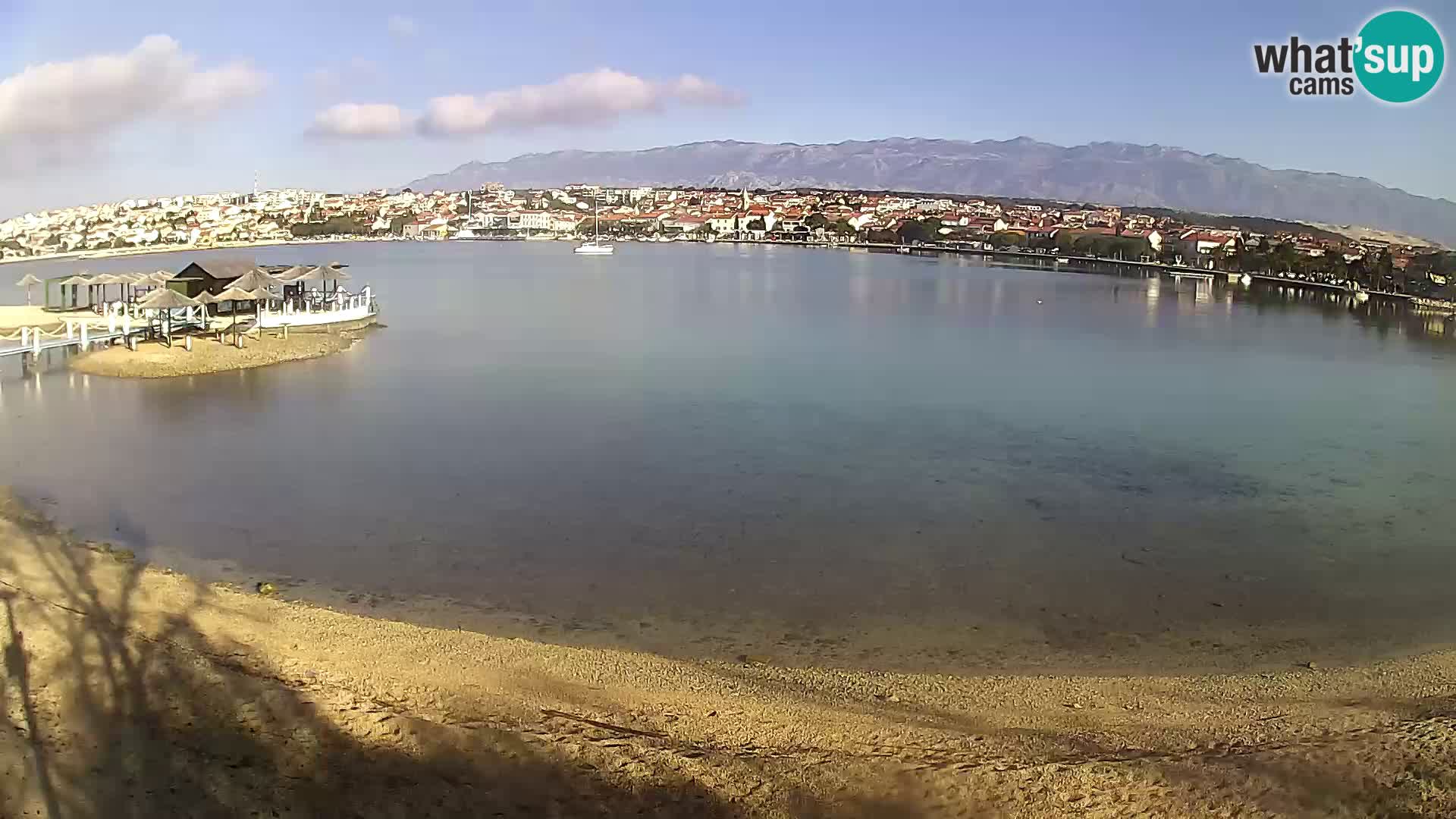 Novalja livecam – plage de la ville